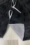Plush Black Christmas Pine Tree Cover, Washable Fabric with Ribbon, 70 cm - 4