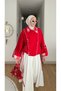 Women's Plaid Collar Cuff Detailed Ribbed Button Accessory Drawstring Trench Coat 0185 - - 6