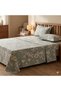 3 Pieces Flat Bedsheet Set with Floral Pattern King Size Bed Pillow Cover Set with 1 Bedsheet, 2 Pillow Cover Bedding Set King (U.K. Standard)) (Green Floral, King (U.K. Standard)) - 5