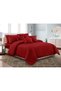 Luxury 3-Piece Microfiber Bedsheet Set – King Size | Ultra Soft, Breathable & Wrinkle-Resistant Bedding with 2 Pillowcases, All-Season Bedding for Home & Hotel (Red, King (U.K. Standard))