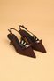 Women's Short Heeled Buckle Open Back Evening Dress Shoes Heeled Shoes - 3