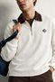 Men's Velvet Collar Zippered Oversize Sweatshirt