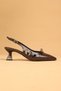 Women's Short Heeled Buckle Open Back Evening Dress Shoes Heeled Shoes - 5