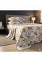 3 Pieces Flat Bedsheet Set with Floral Pattern King Size Bed Pillow Cover Set with 1 Bedsheet, 2 Pillow Cover Bedding Set King (U.K. Standard)) (White Orange Floral, King (U.K. Standard))