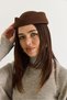 Women's Bitter Coffee Embossed Textured Curved Brim Vintage Pillbox Hat 19119 60286769 - 4