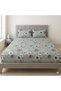 3 Pieces Flat Bedsheet Set with Floral Pattern King Size Bed Pillow Cover Set with 1 Bedsheet, 2 Pillow Cover Bedding Set King (U.K. Standard)) (Light Green Floral., King (U.K. Standard)) - 3