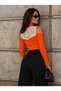 Women's off-the-shoulder lace-trimmed stand collar camisole blouse