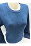 Self-Patterned Beaded Mother Woman's Sweater - 2