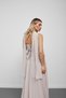 Pudra Strapless Floral Embroidered Evening Dress with Scarf - 4