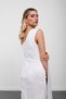 White one shoulder tulle evening dress with cape detail - 5