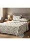 3 Pieces Flat Bedsheet Set with Floral Pattern King Size Bed Pillow Cover Set with 1 Bedsheet, 2 Pillow Cover Bedding Set King (U.K. Standard)) (Pink Leaf Floral, King (U.K. Standard)) - 5