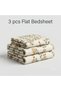 Luxury 3-Piece Cannon Cotton Bedsheet King Size (270x250 cm) – 200 Thread Count Flat Sheet with 2 Pillow Covers, Soft Breathable 3-Piece Bedding Set King Size (Cream Floral, King (U.K. Standard)) - 4