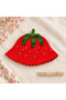 Crochet Red Strawberry Braided Tail Hair Accessory / Please Write down for Size - 5