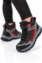 Children's Warm Non-Slip Sole Trekking & Outdoor Boots Black-Red - 2