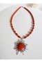 Arpa Jasper Natural Stone Sun Pendant 46 cm - 3
