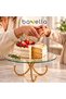 Stylish and Modern Cake Presentation Tray with Gold Details