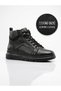 Black Genuine Leather Lace-Up Men's Boots