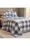 Luxury 3-Piece Turkish Satin Cotton Bedsheet Set – King Size | Ultra Soft, Breathable & Wrinkle-Resistant | Elegant Collection Bedding with 2 Pillowcases (White Blue Abstract, King (U.K. Standard))