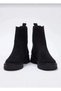 Flat Sole Black Elastic Women's Chelsea Boots - 5