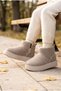 Children's Fur Lined, Suede Look, Zippered, Thick Sole, Ankle Boots - 5