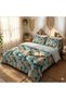 Luxury King Size Bedding Set 3-Piece | Digital Floral Bedsheet | Wrinkle-Free & Easy Care and 1 Flat Bedsheet & 2 Pillow Covers. King (U.K. Standard)) (Turquoise Floral, King (U.K. Standard)) - 6