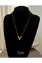 Complete Steel Eagle Figured Necklace Gold Color Unisex Necklace - 2