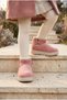 Children's Fur Lined, Suede Look, Zippered, Thick Sole, Ankle Boots - 4