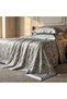 Luxury 3-Piece Turkish Satin Cotton Bedsheet Set – King Size | Ultra Soft, Breathable & Wrinkle-Resistant | Elegant Collection Bedding with 2 Pillowcases (Dark Gray Floral, King (U.K. Standard))