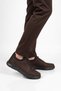 Brown Nubuck Genuine Leather Rubber Laced Men's Casual Shoes