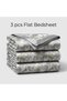 Luxury 3-Piece Turkish Satin Cotton Bedsheet Set – King Size | Ultra Soft, Breathable & Wrinkle-Resistant | Elegant Collection Bedding with 2 Pillowcases (Dark Gray Floral, King (U.K. Standard)) - 4