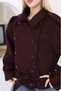 Women's Belted Double-Breasted Cashmere Trench Coat 2976 - 5