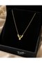 Complete Steel Eagle Figured Necklace Gold Color Unisex Necklace - 4