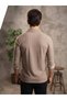 Men's Long Sleeve 100% Cotton Blend Regular Fit Dobby Lapel Striped Shirt - 3