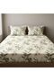 Luxury 3-Piece Turkish Satin Cotton Bedsheet Set – King Size | Ultra Soft, Breathable & Wrinkle-Resistant | Elegant Collection Bedding with 2 Pillowcases (Light Green Leaf, King (U.K. Standard)) - 3
