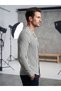 Men's Long Sleeve 100% Cotton Blend Regular Fit Dobby Lapel Striped Shirt - 2