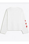 Oversize Long Sleeve T-Shirt 100% Cotton Ecru Western Dept. Cowboy Boots Printed - 5