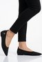 Black Knitwear Stone Embellished Women's Ballerinas