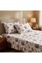 3 Pieces Flat Bedsheet Set with Floral Pattern King Size Bed Pillow Cover Set with 1 Bedsheet, 2 Pillow. Bedding Set (Pink Florals, King (U.K. Standard)) - 5