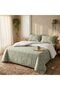 3 Pieces Flat Bedsheet Set with Floral Pattern King Size Bed Pillow Cover Set with 1 Bedsheet, 2 Pillow. Bedding Set (Dark Floral Green, King (U.K. Standard)) - 6