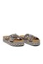 Black Embroidered Patterned Women's Flat Slippers - 4