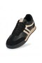 Women's Black Suede Detailed Retro Casual Walking Sneaker Sports Shoes - 6