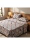 3 Pieces Flat Bedsheet Set with Floral Pattern King Size Bed Pillow Cover Set with 1 Bedsheet, 2 Pillow. Bedding Set (Purple Gray Abstract, King (U.K. Standard)) - 5