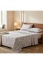 3 Pieces Flat Bedsheet Set with Floral Pattern King Size Bed Pillow Cover Set with 1 Bedsheet, 2 Pillow. Bedding Set (Light Floral Blue, King (U.K. Standard)) - 5