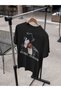 Michael Printed Crew Neck Cotton Oversize Fit Unisex Short Sleeve T-Shirt - 2