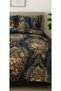 3 Pieces Flat Bedsheet Set with Floral Pattern King Size Bed Pillow Cover Set with 1 Bedsheet, 2 Pillow Cover Bedding Set (Dark Blue, King (U.K. Standard)) - 2