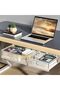 2 Pack Under Desk Drawer Organizer Box,Large&Small Pull Out Drawer for Office,Under Desk Storage Dra