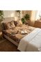 3 Pieces Flat Bedsheet Set with Floral Pattern King Size Bed Pillow Cover Set with 1 Bedsheet, 2 Pillow. Bedding Set (Brown Floral Leaves, King (U.K. Standard)) - 6