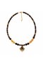 Tiger's Eye Yellow Agate Natural Stone Steel Necklace - 3