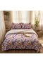 3 Pieces Flat Bedsheet Set with Floral Pattern King Size Bed Pillow Cover Set with 1 Bedsheet, 2 Pillow. Bedding Set (Purple!, King (U.K. Standard)) - 6