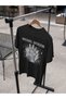 Michael J. Printed Crew Neck Cotton Oversize Fit Unisex Short Sleeve Tshirt - 2